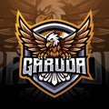 Garuda esport mascot logo design Royalty Free Stock Photo