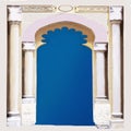 Illustration, gate of an oriental palace Royalty Free Stock Photo
