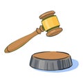 Illustration of Gavel Representing Law Royalty Free Stock Photo