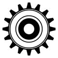 an illustration of gear shape black and white design for engineer and labour day decoration
