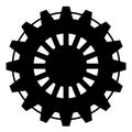 an illustration of gear shape black and white design for engineer and labour day decoration