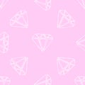 Illustration gems. Diamonds and diamonds on a pink background.