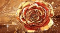 Sepia Ink Rose with Raindrops