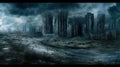 Desolate PostApocalyptic Landscape Royalty Free Stock Photo