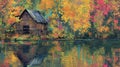 Autumn Watermill Painting