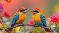 Two Colorful Birds Royalty Free Stock Photo
