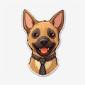 Illustration, Generative AI, kawaii sticker, puppy, business mood,