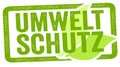 Illustration with the german word for environmental protection - Umweltschutz