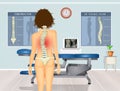 Girl with scoliosis problem