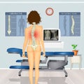 Girl with scoliosis problem