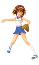 illustration of the girl throwing a baseball ball