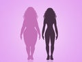 Girl weight loss silhouette