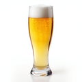 Glass of beer isolated on white background Royalty Free Stock Photo