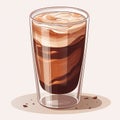 an illustration of a glass of iced coffee