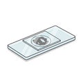 An illustration of a glass microscope slide with a cover slip Royalty Free Stock Photo