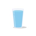 Glass of water. Isolated icon. illustration