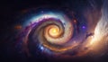 a glowing spiral galaxy in deep space Royalty Free Stock Photo
