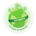 Illustration of Go green go paperless Royalty Free Stock Photo