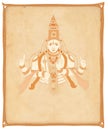 Illustration of god Vishnu