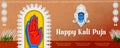 Goddess Kali Maa on Diwali Kali Pooja background of India festival