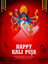 Goddess Kali Maa on Diwali Kali Pooja background of India festival Royalty Free Stock Photo