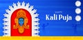 Goddess Kali Maa on Diwali Kali Pooja background of India festival