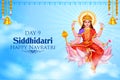 Goddess Siddhidhatri Devi for the ninth Navadurga of Navratri festival