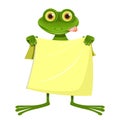 Goggle-eyed Frog with a Yellow Towel