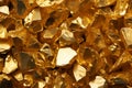 illustration of gold crystal stones texture background. Generative AI