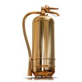 Illustration of a gold fire extinguisher Royalty Free Stock Photo