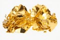 Gold nuggets isolated on white background Royalty Free Stock Photo