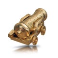 Illustration gold vintage cannon Royalty Free Stock Photo