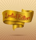 Golden banner limited edition Royalty Free Stock Photo