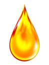 Illustration of a golden drop of oil. Royalty Free Stock Photo