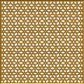 Illustration of a golden lattice in an oriental style on a white background. Royalty Free Stock Photo
