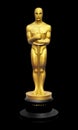 Illustration of Oscar statue on black background Royalty Free Stock Photo