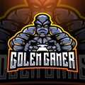 Golem gamer esport mascot logo design