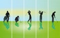 Illustration of golf shots Royalty Free Stock Photo