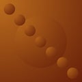 illustration of gradation from deep orange to light orange with several small and large circles with the same color blend