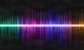 Colored sound waves on a black background Royalty Free Stock Photo