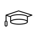 Illustration Graduation Cap Icon For Personal And Commercial Use.