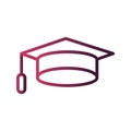 Illustration Graduation Cap Icon For Personal And Commercial Use.