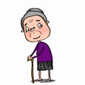 Illustration grandmother cartoon