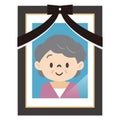 Illustration of grandmother`s deceased photo