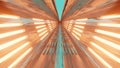 Illustration graphic of abstract energy tunnel with beautiful lighting in space.