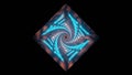 Illustration graphic abstract sci-fi energy looping in space with twisting effect. seamless loop flying into spaceship tunnel, sci