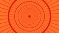 Illustration graphic of a bright orange circular tunnel