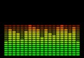 Graphic music equalizer with black background Royalty Free Stock Photo