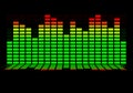 Graphic music equalizer with black background Royalty Free Stock Photo