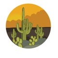 illustration graphic texas and western and cactus print for tee and t shirt